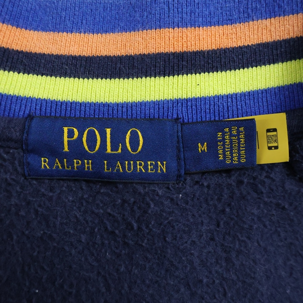 POLO RALPH LAUREN(ポロラルフローレン) ポニー刺繍 コットン ジップアップ ジャケット ブルゾン ネイビー