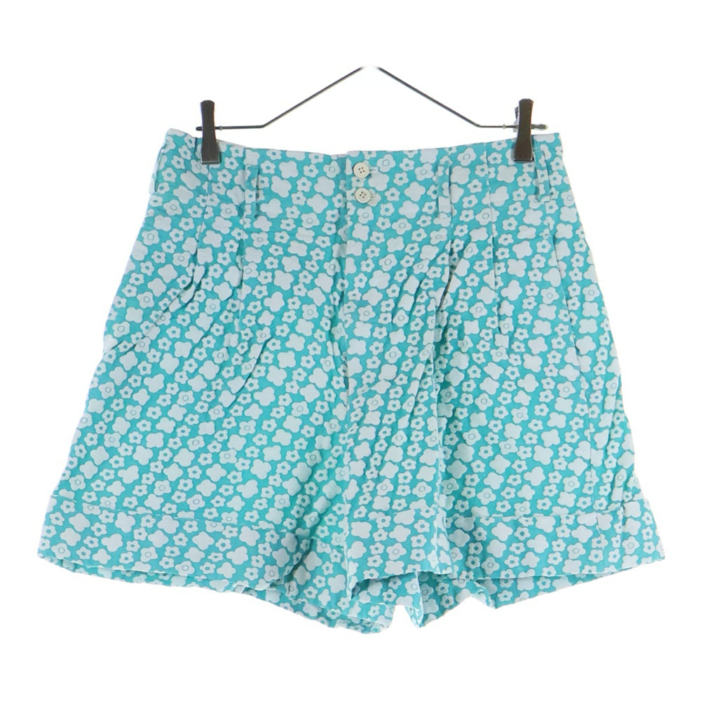 COMME des GARCONS(コムデギャルソン) 13SS 花柄 タックパンツ ショートパンツ インディゴ/ホワイト レディース GK-P002 AD2012