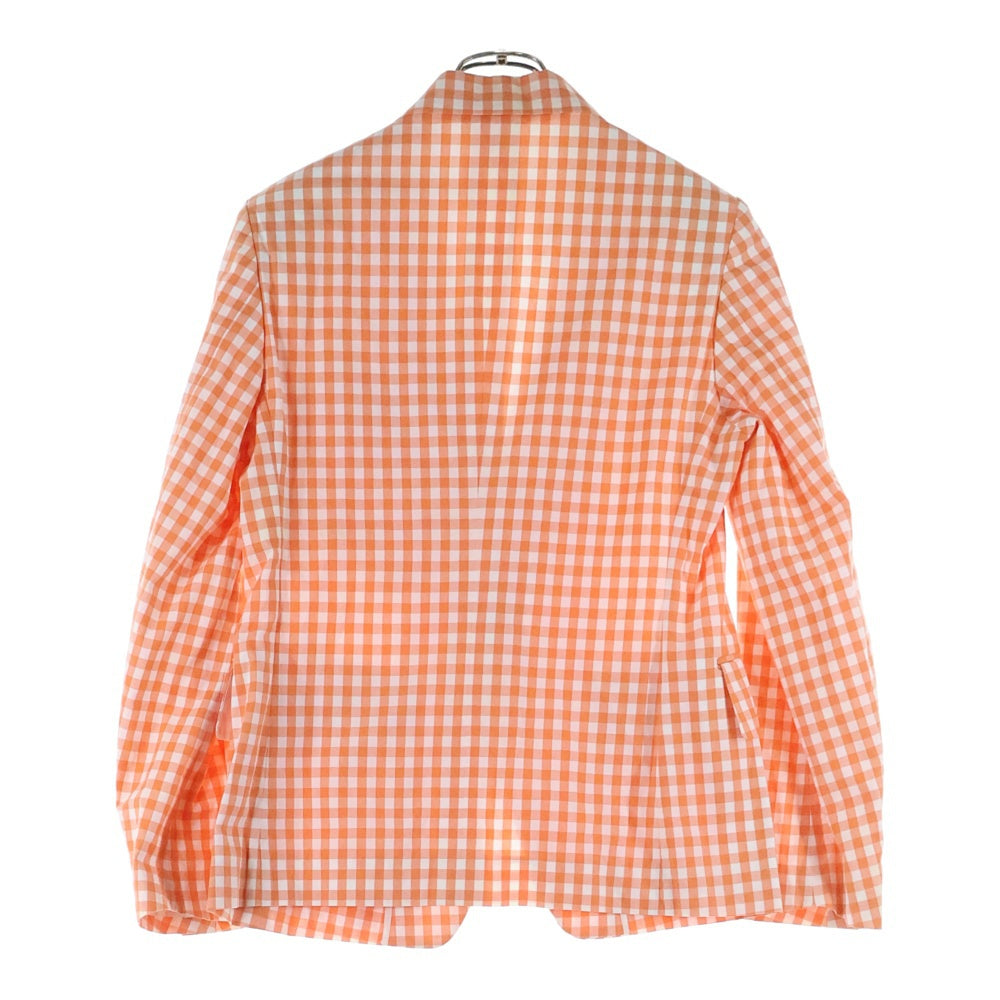 robe de chambre COMME des GARCONS(ローブドシャンブル コムデギャルソン) 01SS ギンガムチェック 2B シングルテーラードジャケット オレンジ レディース RJ-100500 AD2000