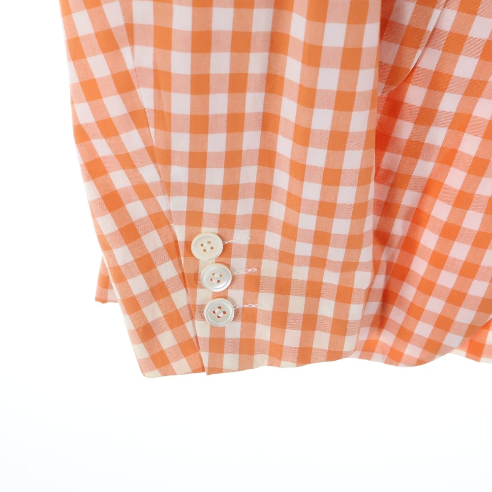 robe de chambre COMME des GARCONS(ローブドシャンブル コムデギャルソン) 01SS ギンガムチェック 2B シングルテーラードジャケット オレンジ レディース RJ-100500 AD2000