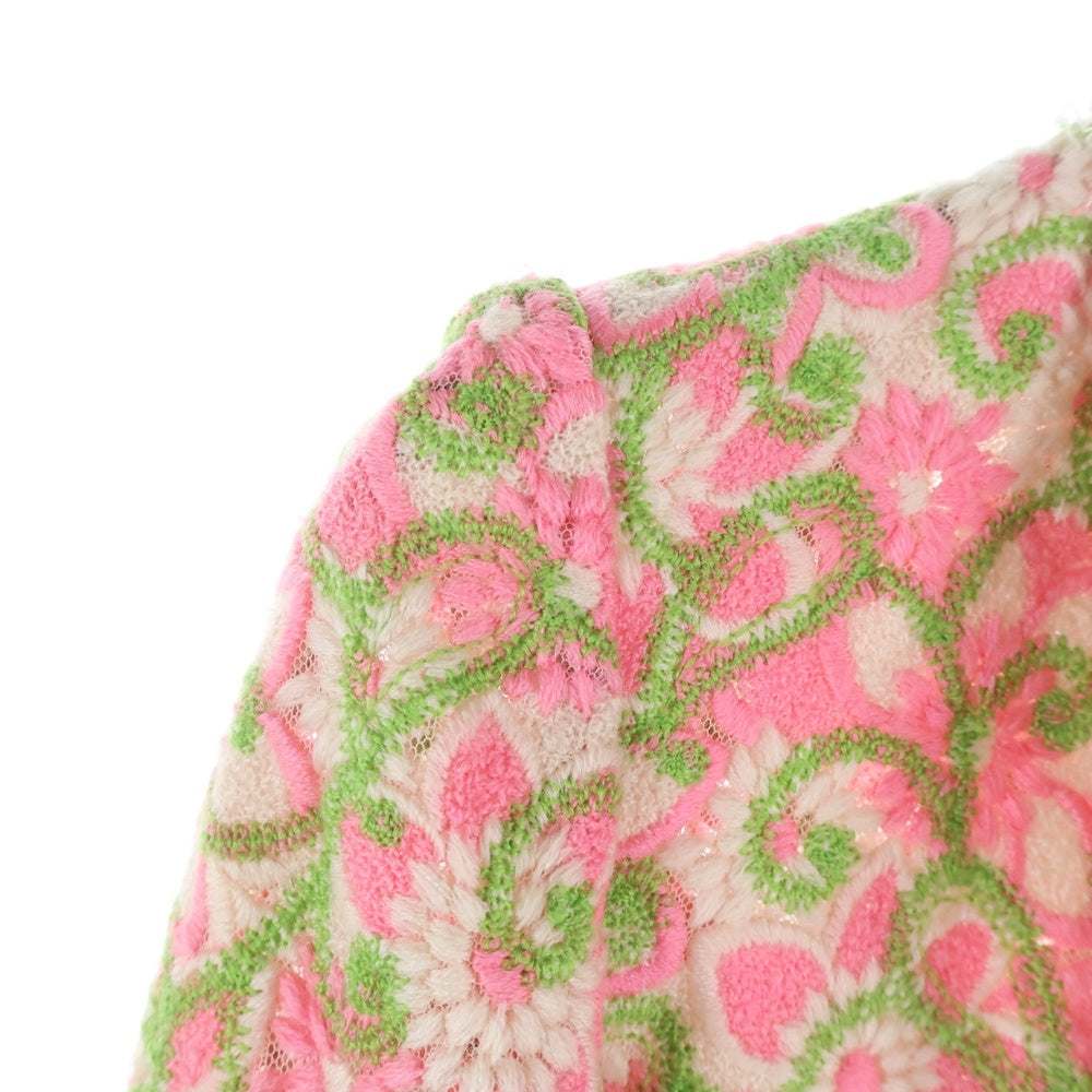 COMME des GARCONS(コムデギャルソン) 23SS フラワー刺繍 テーラードジャケット ピンク レディース GM-J009