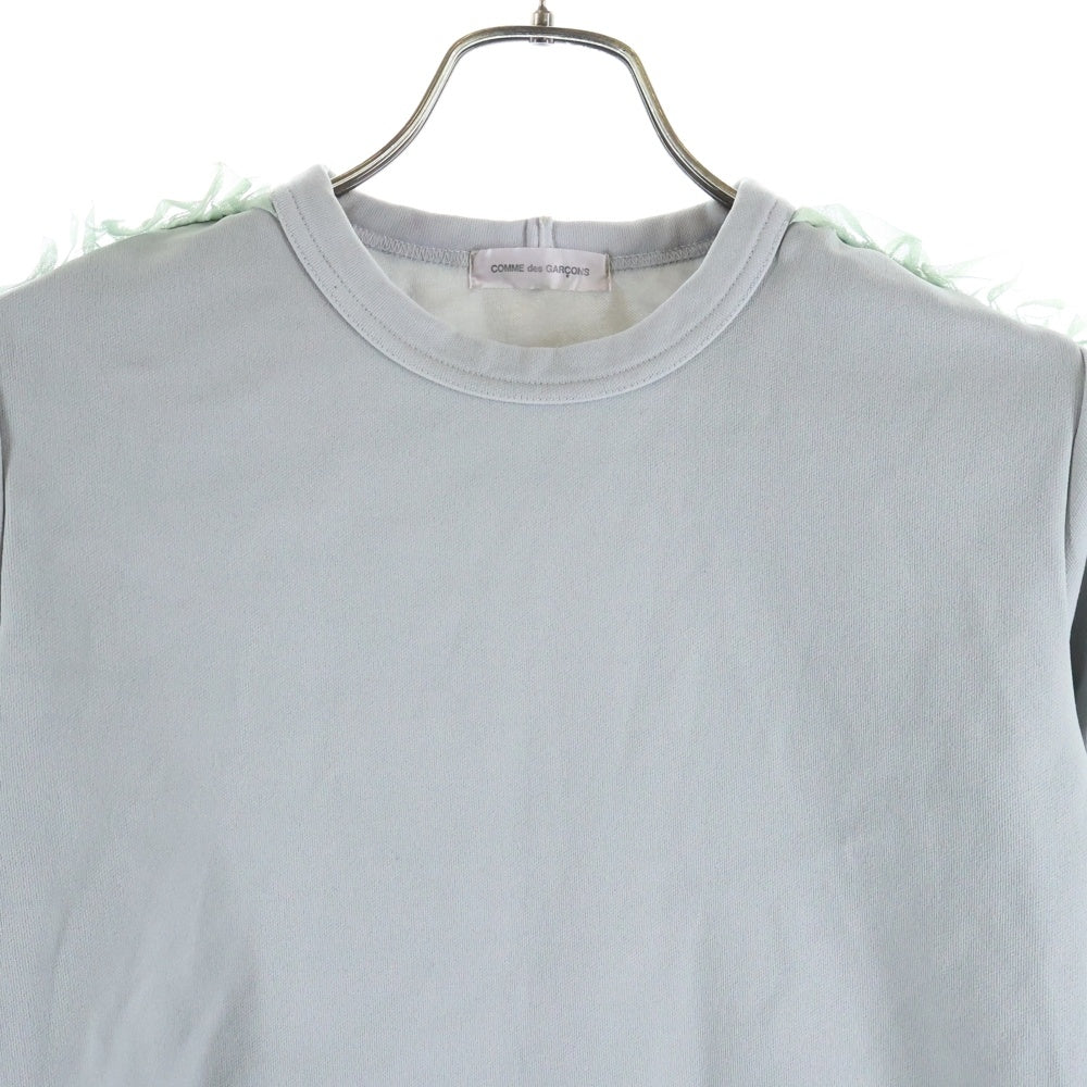 COMME des GARCONS(コムデギャルソン) 05SS ピンクパンサー期 サイドフリルライン クルーネックスウェットトレーナー グレー レディース GO-T035 AD2004