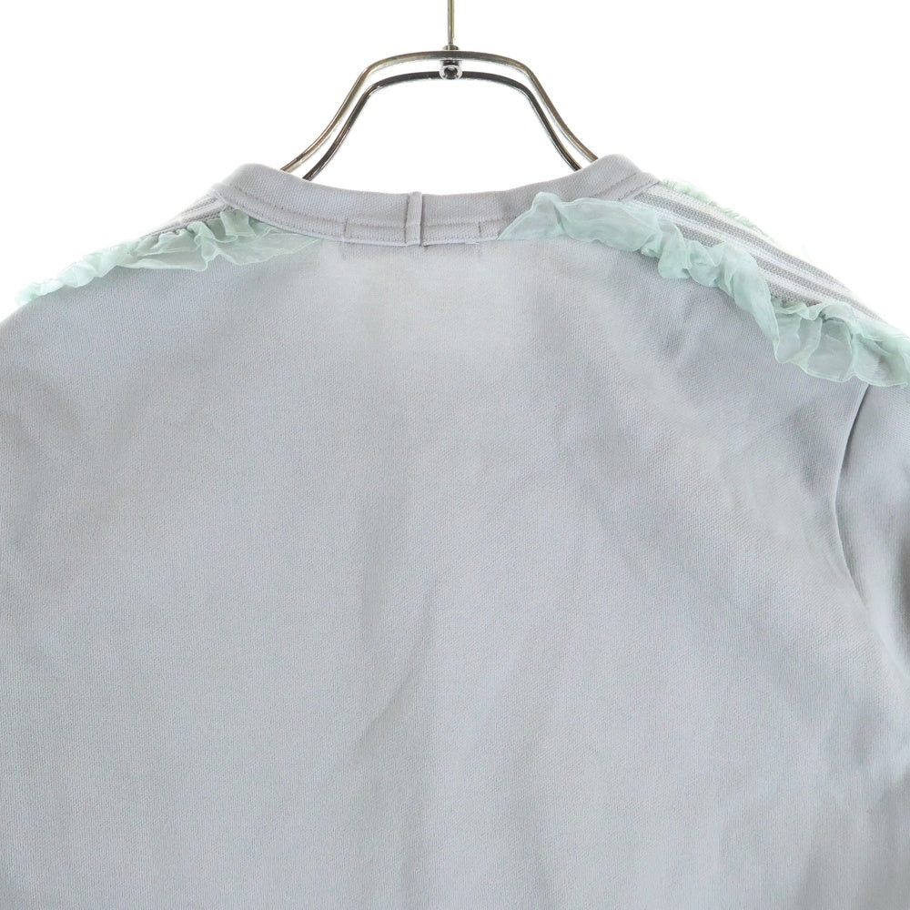 COMME des GARCONS(コムデギャルソン) 05SS ピンクパンサー期 サイドフリルライン クルーネックスウェットトレーナー グレー レディース GO-T035 AD2004