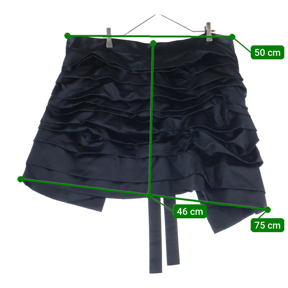 COMME des GARCONS(コムデギャルソン) 14SS プリーツ ラップ 巻きスカート レディース ブラック GM-S008