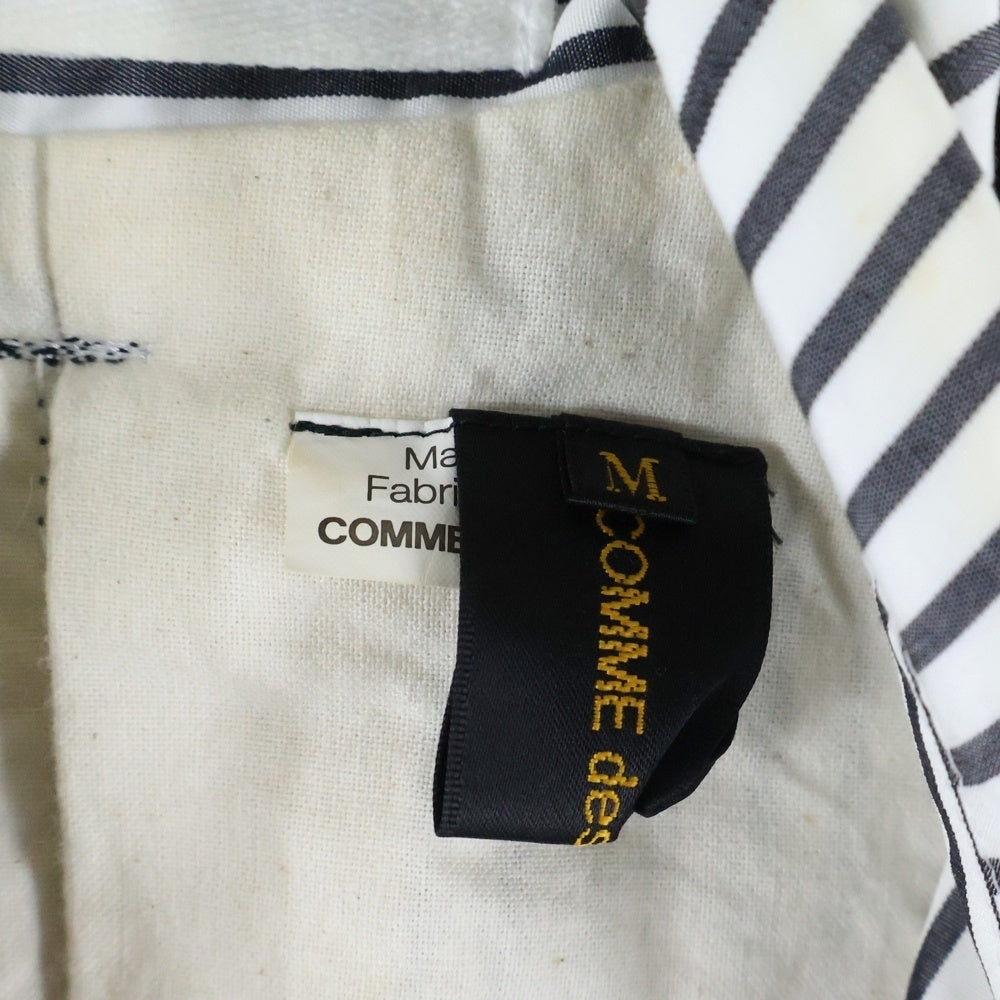 COMME des GARCONS(コムデギャルソン) 11SS 3ボタン ドッキング ストライプシャツ ジャケット ネイビー レディース GG-J046