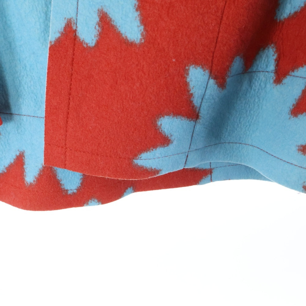 COMME des GARCONS(コムデギャルソン) 12AW 2次元 総柄デザイン ジャガード コート コンチョ レディース ブルー/レッド GJ-J020 AD2012