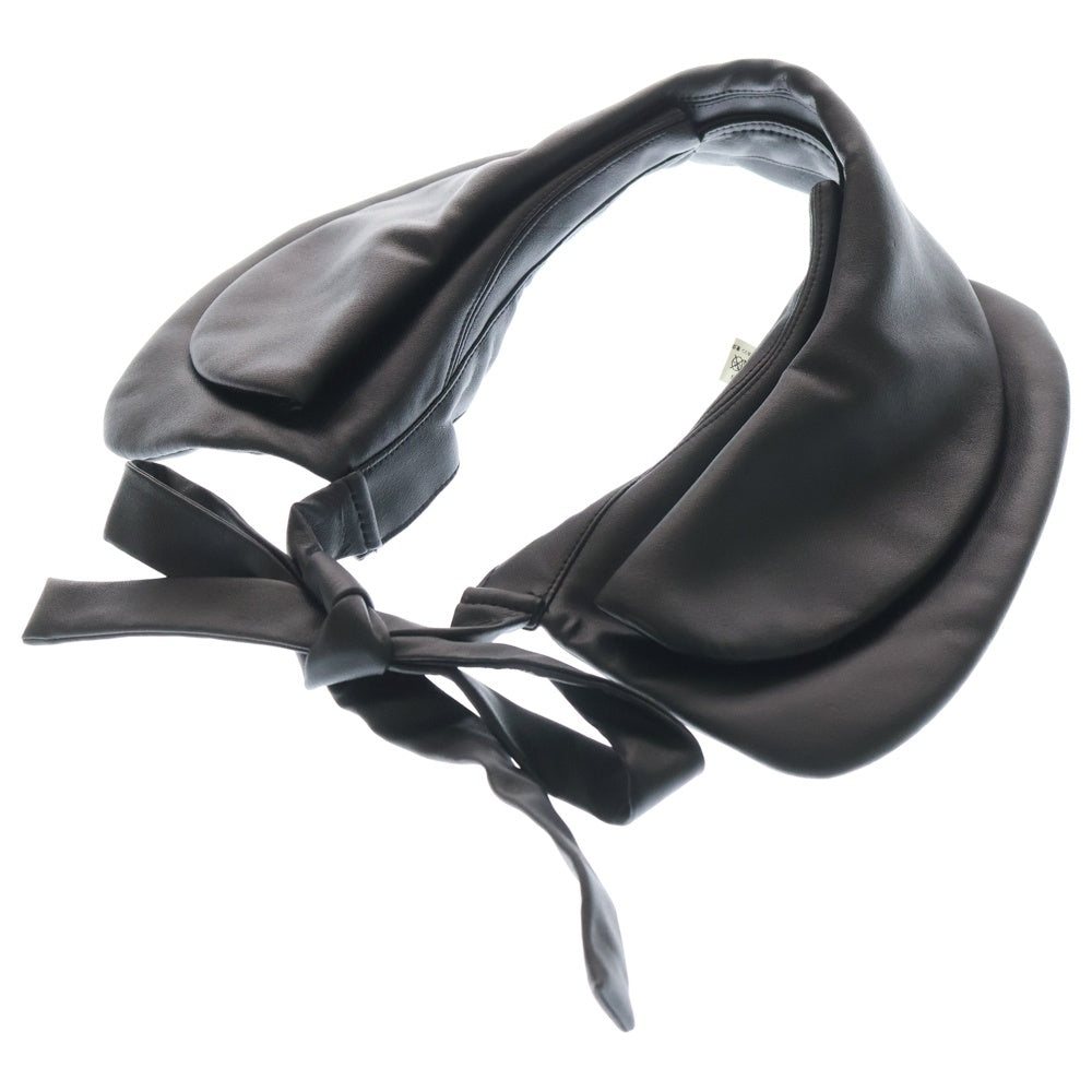 COMME des GARCONS(コムデギャルソン) 16AW カットオフノーカラー アセテート フェイクレザー チョーカー ブラック レディース GR-B010