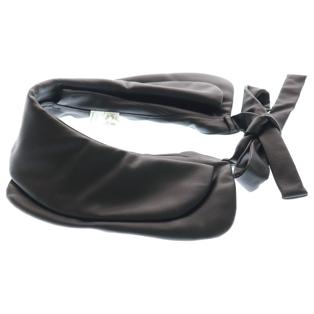 COMME des GARCONS(コムデギャルソン) 16AW カットオフノーカラー アセテート フェイクレザー チョーカー ブラック レディース GR-B010