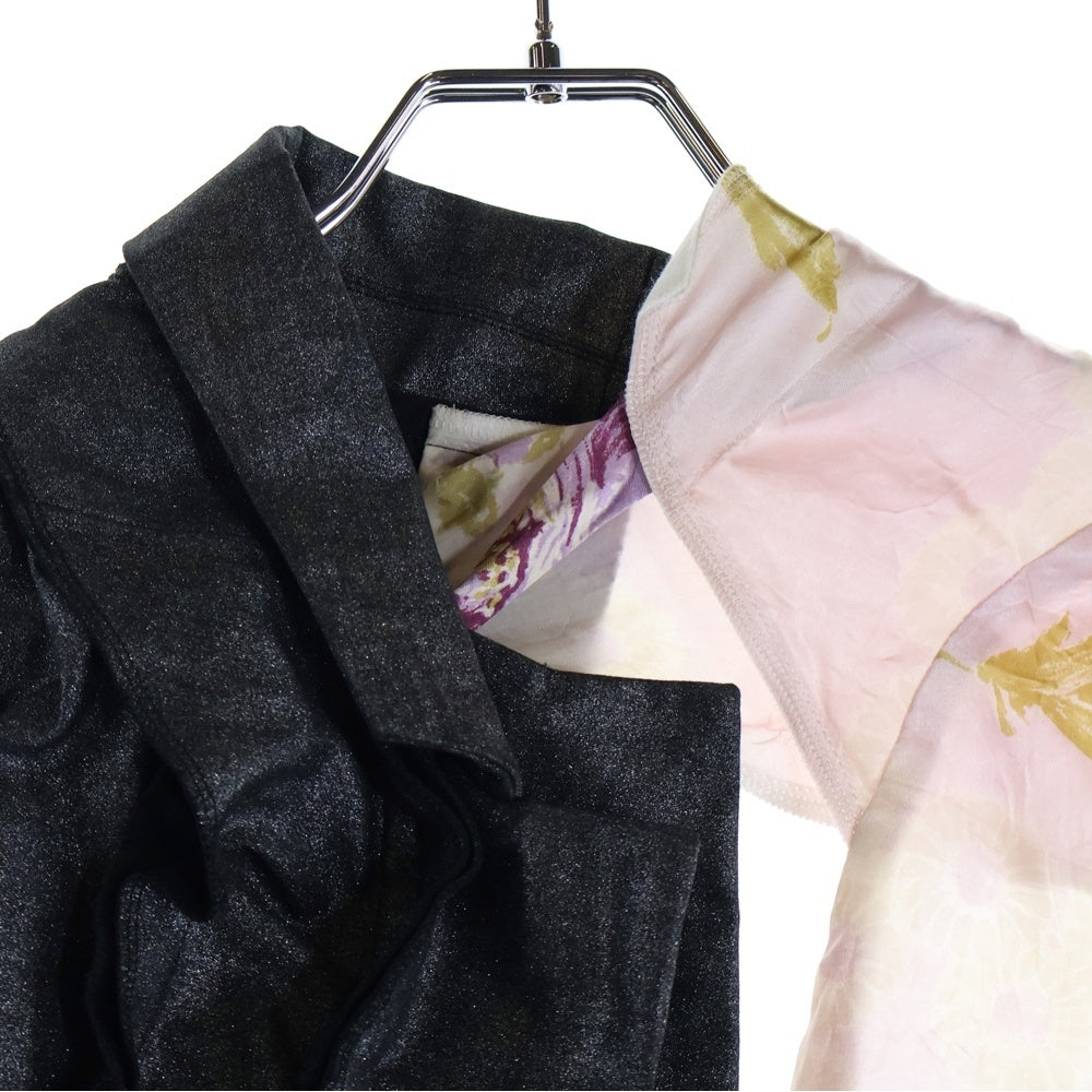 COMME des GARCONS(コムデギャルソン) 11AW 再構築 ギャザー スカーフスリーブ ワンサイド ロングジャケット グレー レディース GH-J076 AD2011