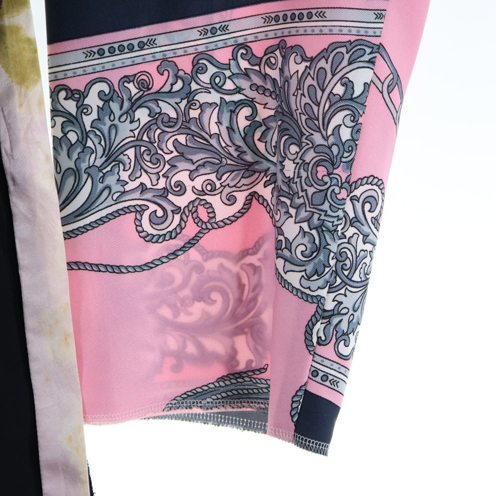 COMME des GARCONS(コムデギャルソン) 11AW 再構築 ギャザー スカーフスリーブ ワンサイド ロングジャケット グレー レディース GH-J076 AD2011