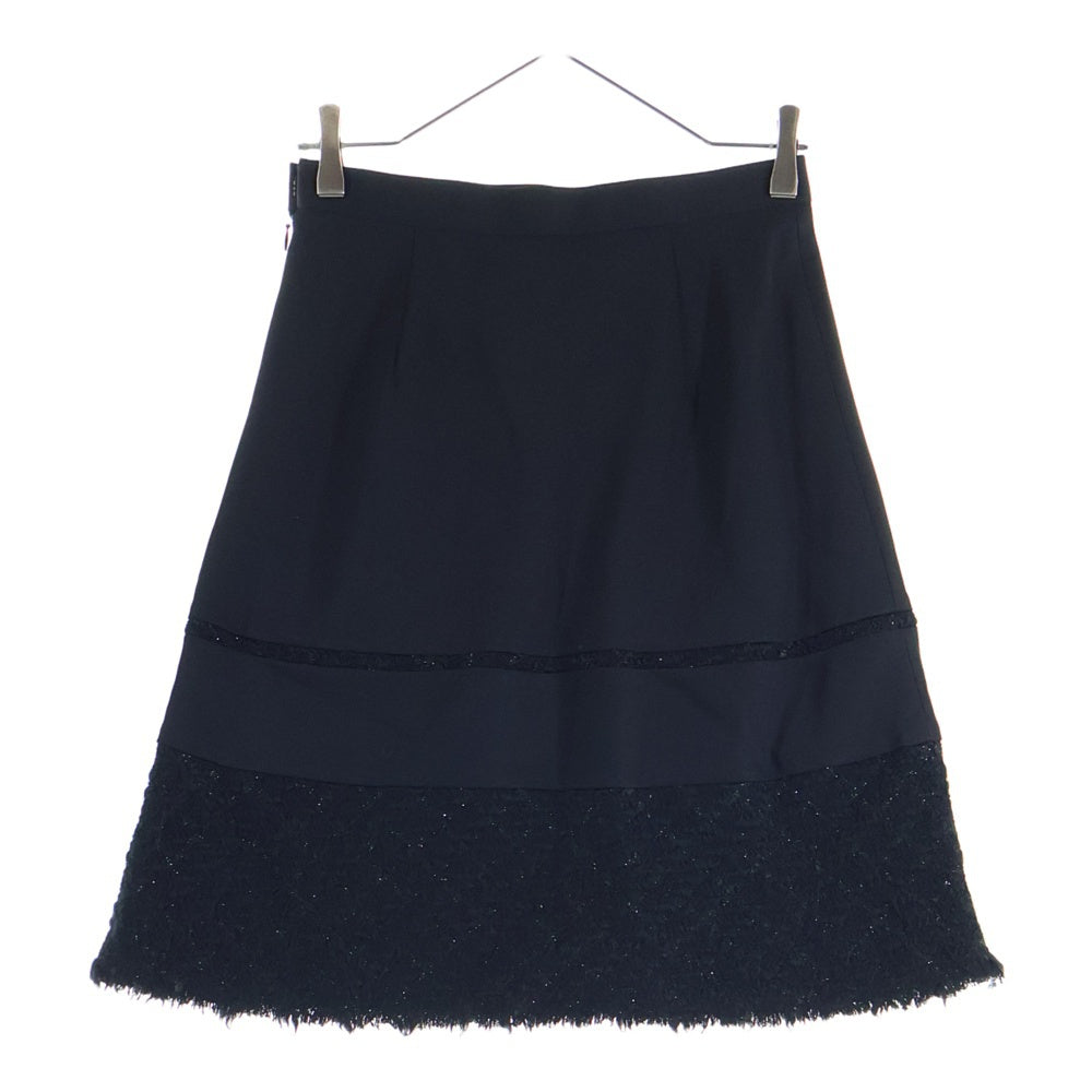 JUNYA WATANABE COMME des GARCONS(ジュンヤワタナベ コムデギャルソン) 01AW カットオフ ナイロンラメニット切替 スカート ブラック レディース JC-S031 AD2001