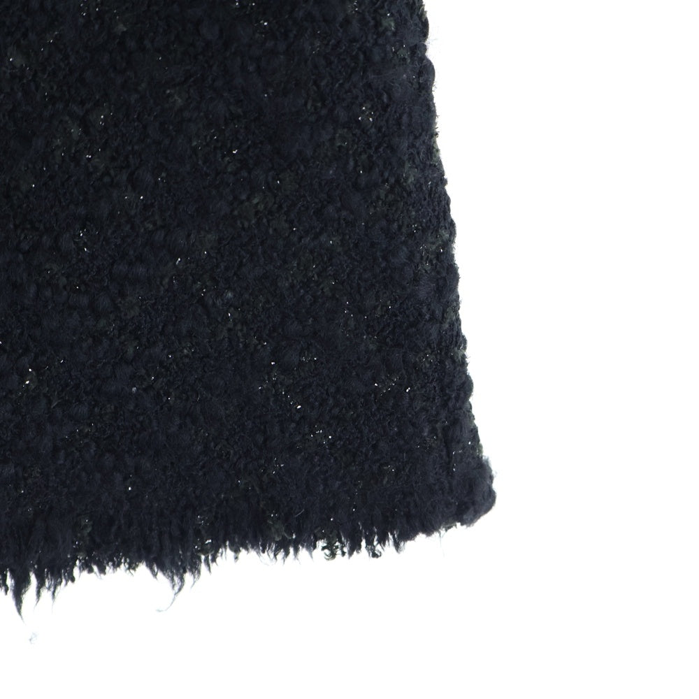 JUNYA WATANABE COMME des GARCONS(ジュンヤワタナベ コムデギャルソン) 01AW カットオフ ナイロンラメニット切替 スカート ブラック レディース JC-S031 AD2001