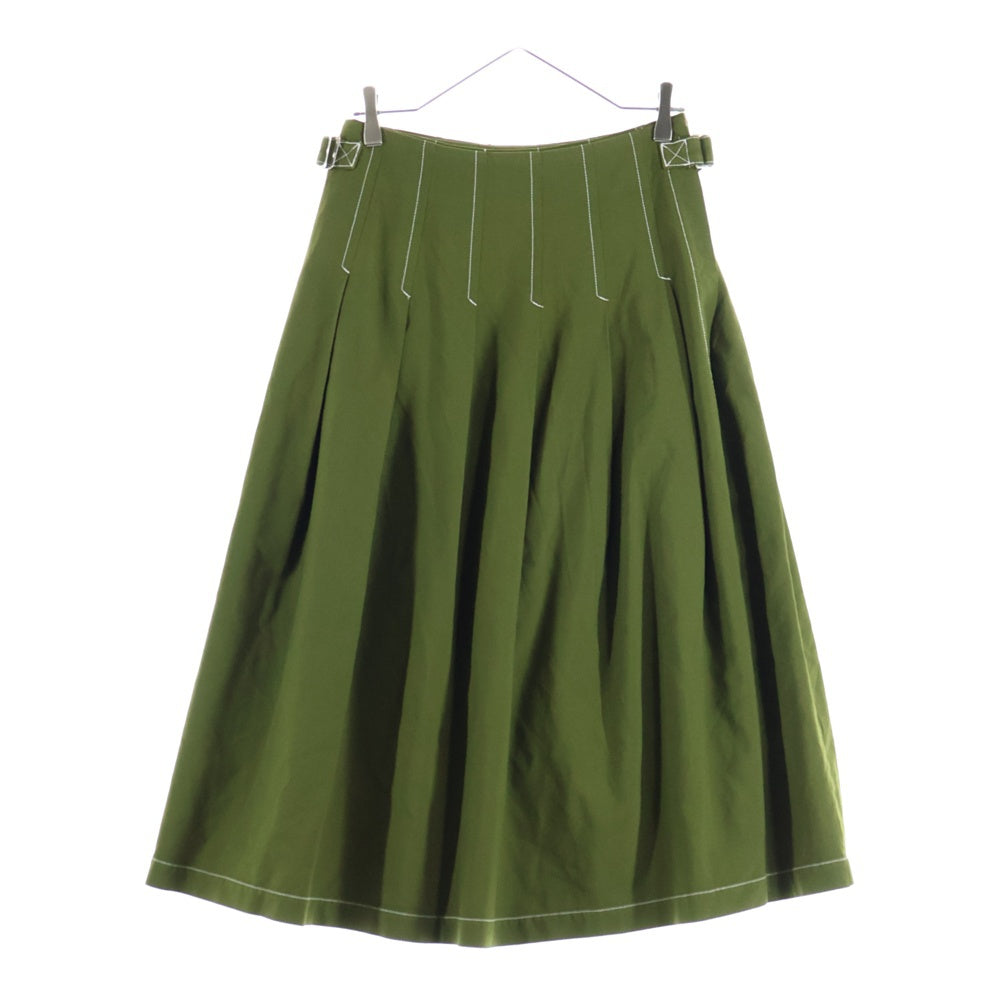 tricot COMME des GARCONS(トリコ コム デ ギャルソン) 01SS ラウンド ウエストベルト プリーツスカート グリーン レディース TS10004 AD2000