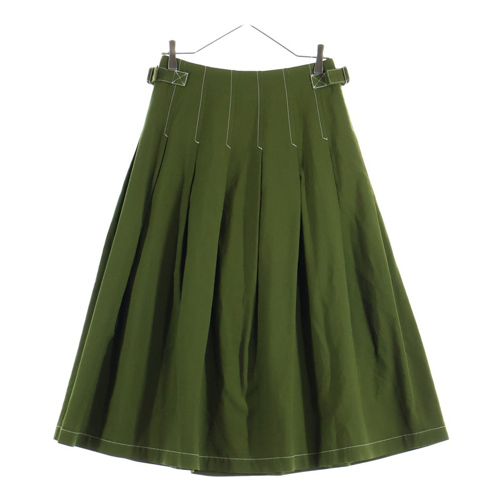 tricot COMME des GARCONS(トリコ コム デ ギャルソン) 01SS ラウンド ウエストベルト プリーツスカート グリーン レディース TS10004 AD2000