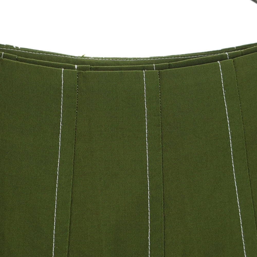 tricot COMME des GARCONS(トリコ コム デ ギャルソン) 01SS ラウンド ウエストベルト プリーツスカート グリーン レディース TS10004 AD2000