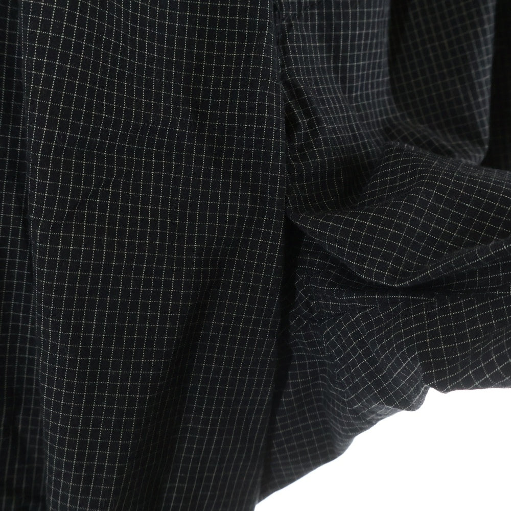 WTAPS(ダブルタップス) 25AW SDDT2001 TROUSERS COTTON WEATHER バックロゴパッチ チェック ナイロンパンツ ブラック 252WVDT-PTM06