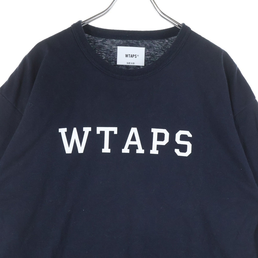 WTAPS(ダブルタップス) 25SS ACADEMY 01/SS/CTPL アカデミーロゴ クルーネック半袖Tシャツ カットソー ネイビー 251ATDT-CSM19