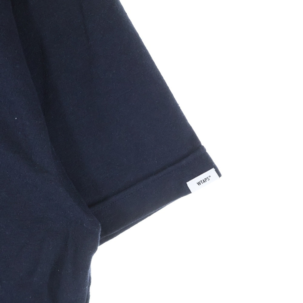 WTAPS(ダブルタップス) 25SS ACADEMY 01/SS/CTPL アカデミーロゴ クルーネック半袖Tシャツ カットソー ネイビー 251ATDT-CSM19