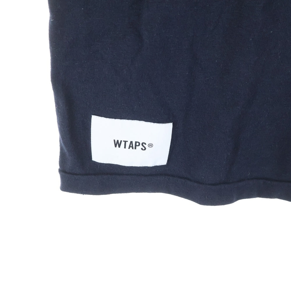 WTAPS(ダブルタップス) 25SS ACADEMY 01/SS/CTPL アカデミーロゴ クルーネック半袖Tシャツ カットソー ネイビー 251ATDT-CSM19