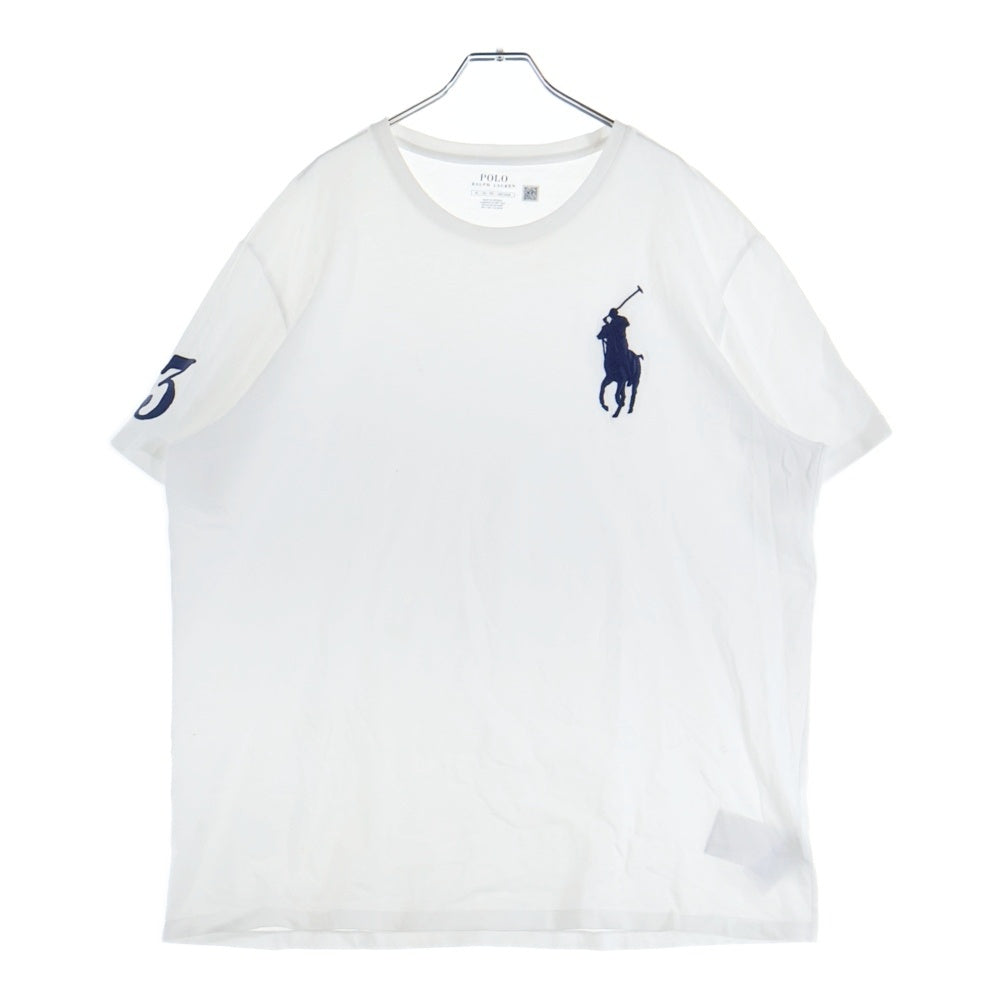 POLO RALPH LAUREN(ポロラルフローレン) ビッグポニー刺繍 クルーネック 半袖Tシャツカットソー ホワイト