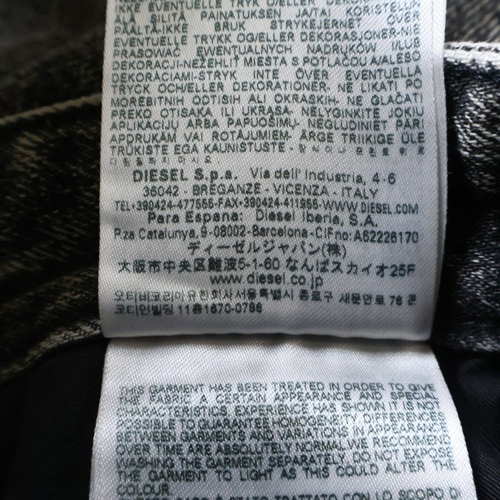 DIESEL(ディーゼル) D-MALON-S ウォッシュド加工 デニムパンツ ブラック A14773