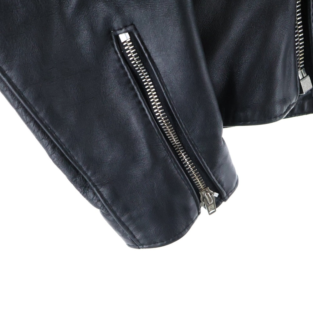 Lewis Leathers(ルイスレザー) LIGHTNING TIGHT FIT ライトニング タイトフィット スクエアパッチ ホースハイド ダブルライダースジャケット ブラック 402T