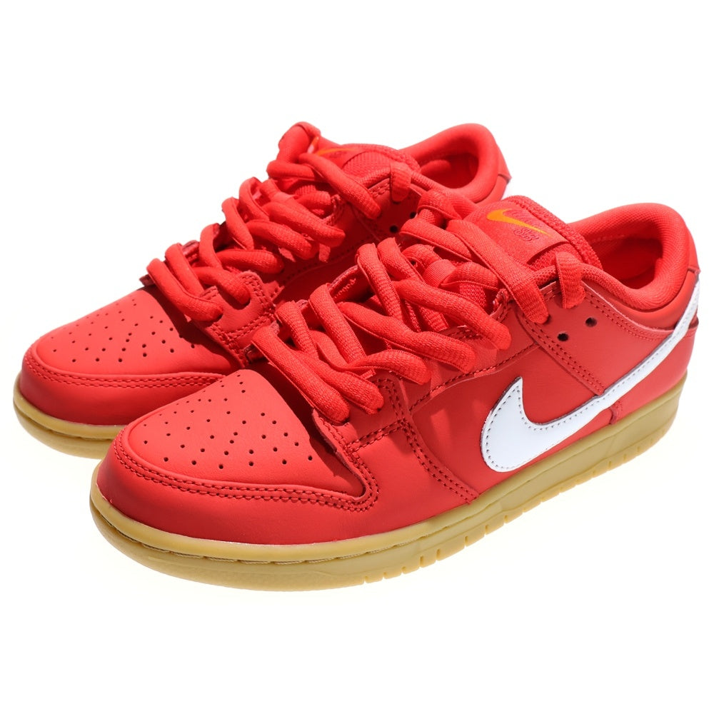 NIKE SB(ナイキエスビー) DUNK LOW PRO ISO ORANGE LABEL UNIVERSITY RED GUM ダンク プロ オレンジレーベル ユニバーシティレッドガム ローカットスニーカー US7.5/25.5cm FJ1674-600