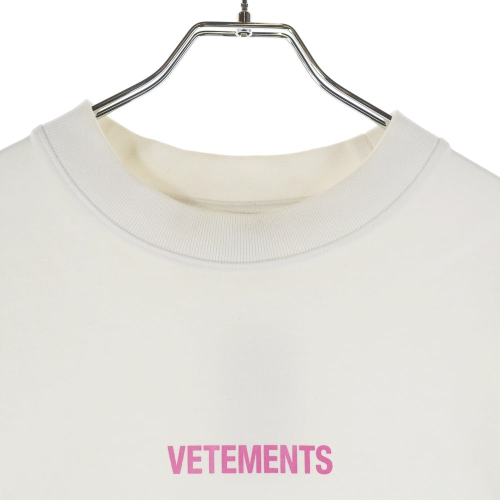 VETEMENTS(ヴェトモン) 22SS Logo L/S Tee ロゴプリント 長袖Tシャツ ロンT ホワイト UE52TR280W