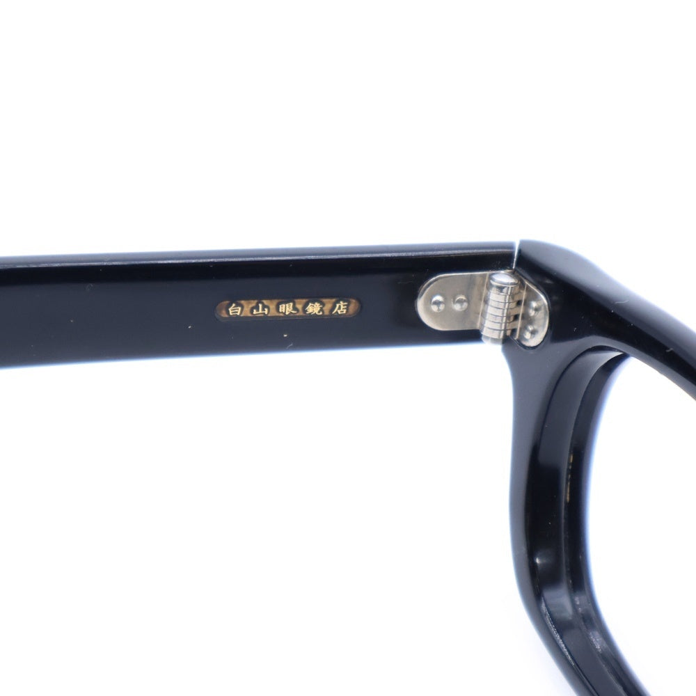 白山眼鏡店(ハクサンガンキョウテン) ×TENDERLOIN IN THE WIND テンダーロイン インザウインド ウェリントン セルフレーム眼鏡 メガネ ブラック