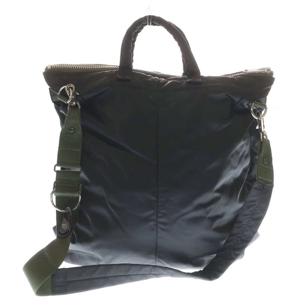 PORTER(ポーター) PX TANKER 2WAY HELMET BAG タンカー ヘルメットバッグ ショルダー ハンドバッグ ブラック/カーキ 376-09316