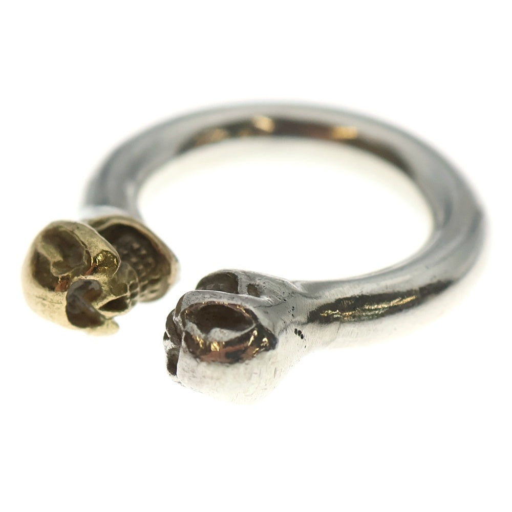 STOP LIGHT(ストップライト) 2 Skull With One Side K18 Skull Custom 2スカル K18カスタム リング シルバー/ゴールド