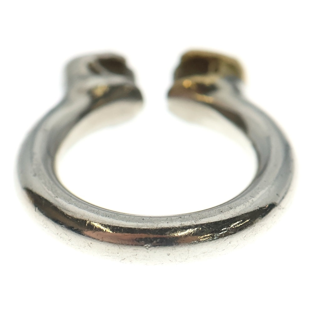 STOP LIGHT(ストップライト) 2 Skull With One Side K18 Skull Custom 2スカル K18カスタム リング シルバー/ゴールド