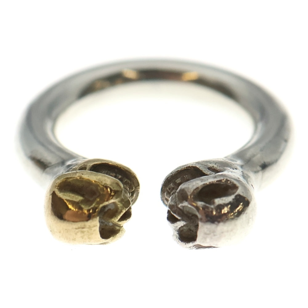 STOP LIGHT(ストップライト) 2 Skull With One Side K18 Skull Custom 2スカル K18カスタム リング シルバー/ゴールド