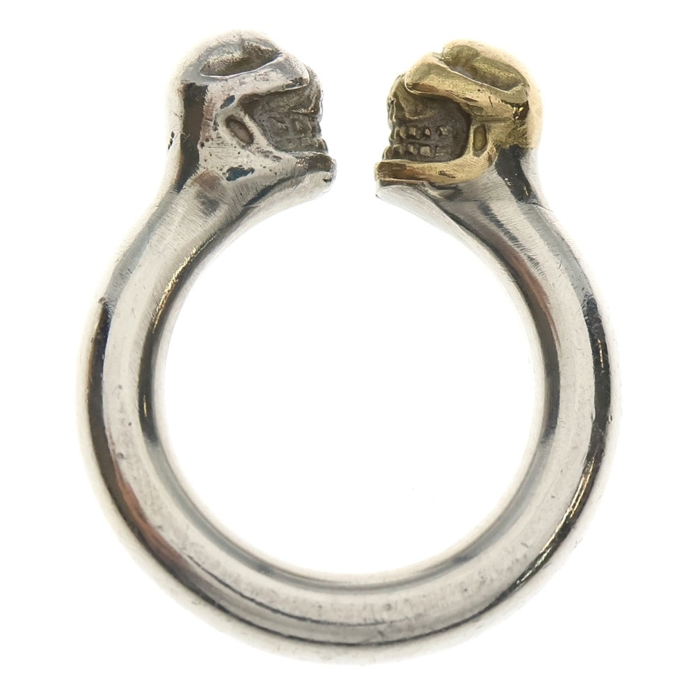 STOP LIGHT(ストップライト) 2 Skull With One Side K18 Skull Custom 2スカル K18カスタム リング シルバー/ゴールド