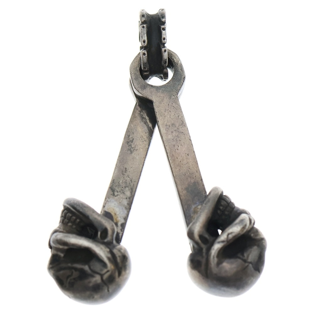 STOP LIGHT(ストップライト) 2 Skull Piston Top 2スカル ピストン ネックレストップ シルバー
