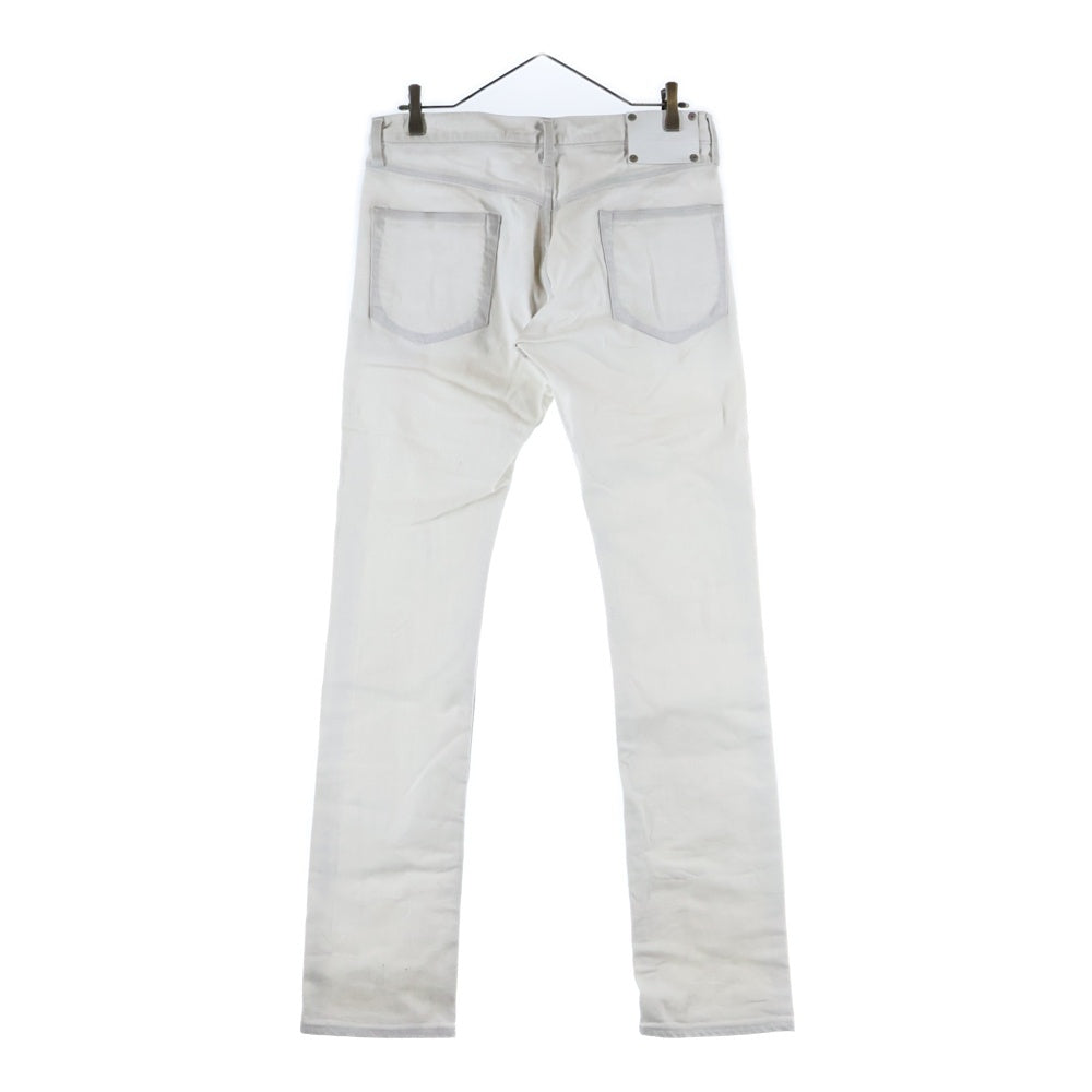 ISAMU KATAYAMA BACKLASH(イサムカタヤマバックラッシュ) コットン ストレッチ ストレート スキニーパンツ ホワイト 1356-01