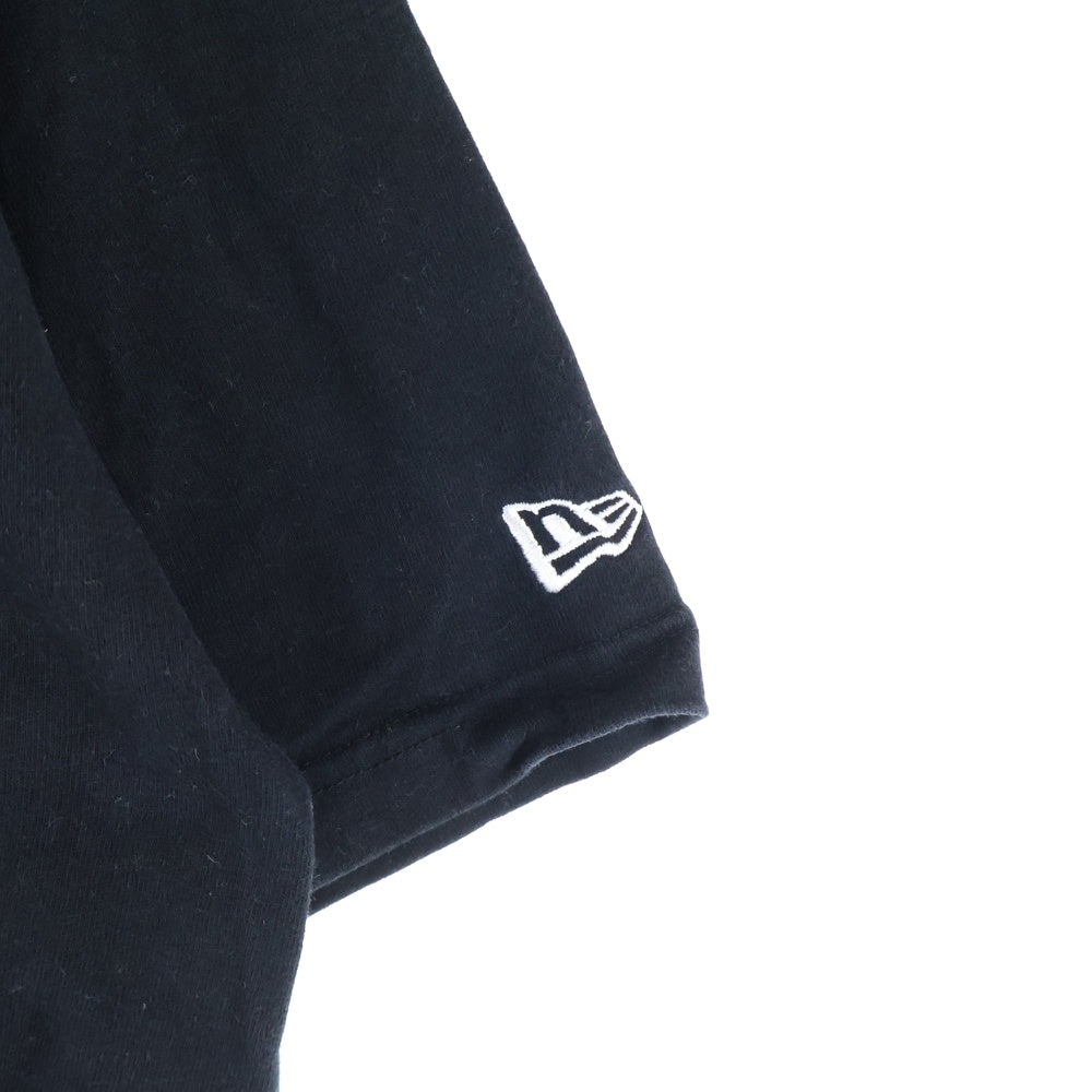 Yohji Yamamoto POUR HOMME(ヨウジヤマモト プールオム) 20SS ×NEW ERA SS COTTON TEE ニューエラ ロゴプリント クルーネック 半袖Tシャツ カットソー ブラック HN-T97-081
