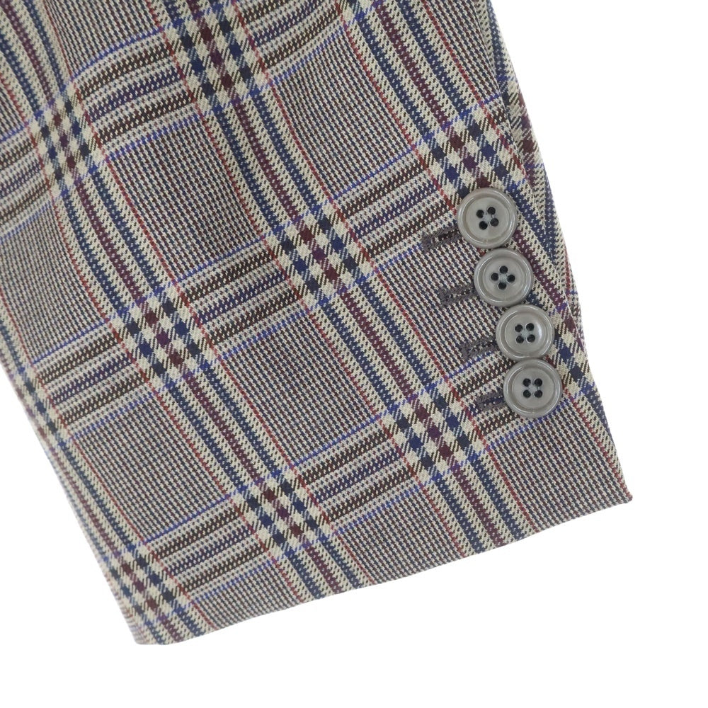 DRIES VAN NOTEN(ドリスヴァンノッテン) 18SS グレンチェック 2B ウール ロング チェスターコート グレー 73-09-81-09004