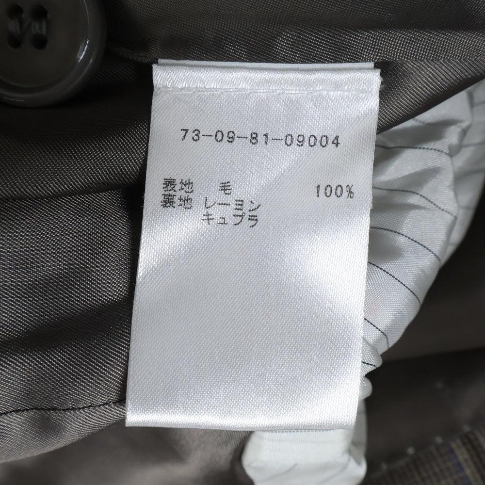 DRIES VAN NOTEN(ドリスヴァンノッテン) 18SS グレンチェック 2B ウール ロング チェスターコート グレー 73-09-81-09004