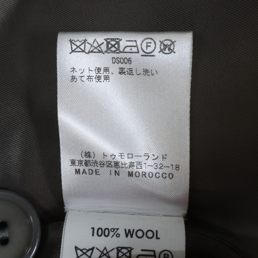 DRIES VAN NOTEN(ドリスヴァンノッテン) 18SS グレンチェック 2B ウール ロング チェスターコート グレー 73-09-81-09004