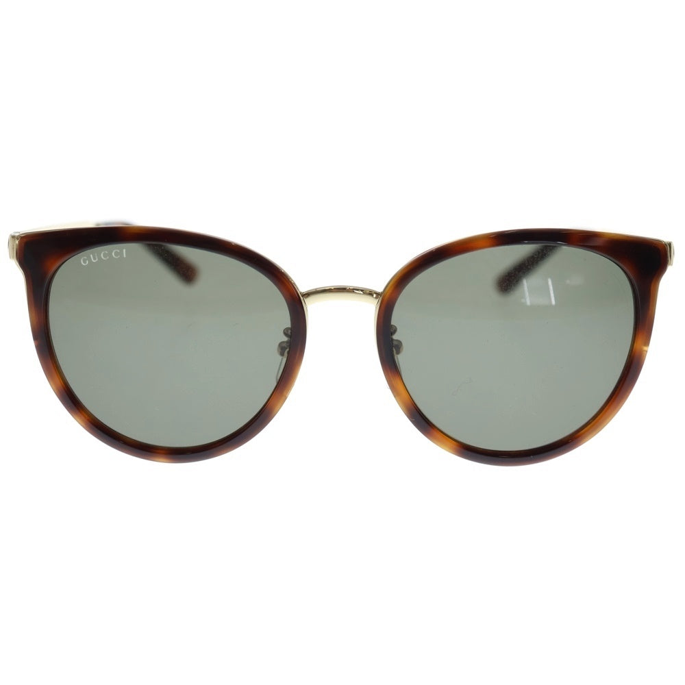 GUCCI(グッチ) サイドインターロッキングG アジアンフィット サングラス メガネ アイウェア ブラウン/ゴールド GG0077SK