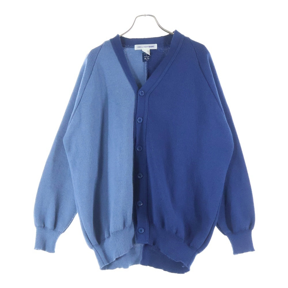 COMME des GARCONS SHIRT(コムデギャルソンシャツ) バイカラー アクリルニット カーディガン ブルー/ライトブルー FN-N501
