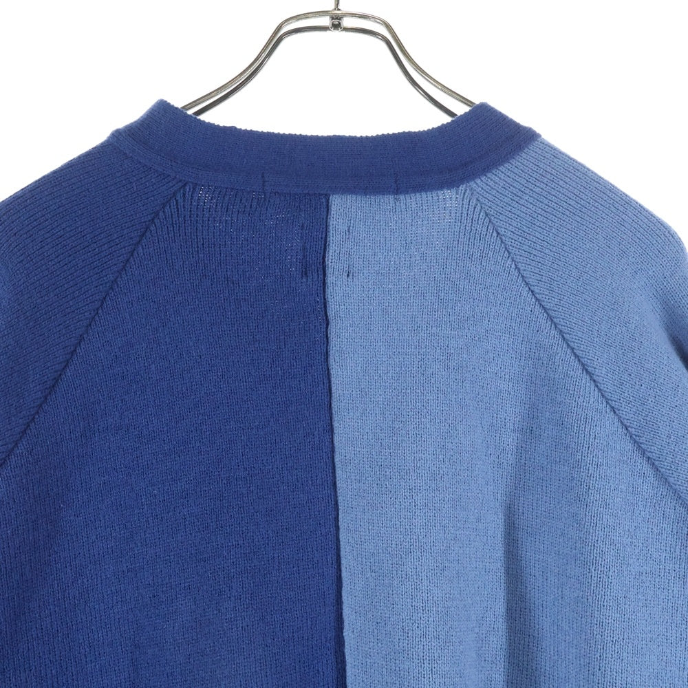 COMME des GARCONS SHIRT(コムデギャルソンシャツ) バイカラー アクリルニット カーディガン ブルー/ライトブルー FN-N501