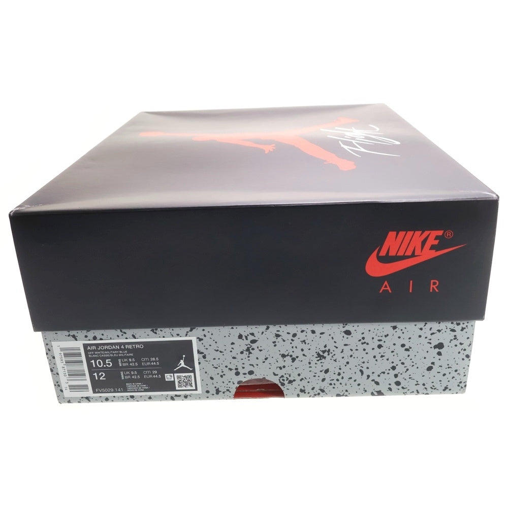 NIKE(ナイキ) AIR JORDAN 4 INDUSTRIAL BLUE エアジョーダン4 インダストリアルブルー ハイカットスニーカー ホワイト/ブルー US10.5/28.5cm FV5029-141