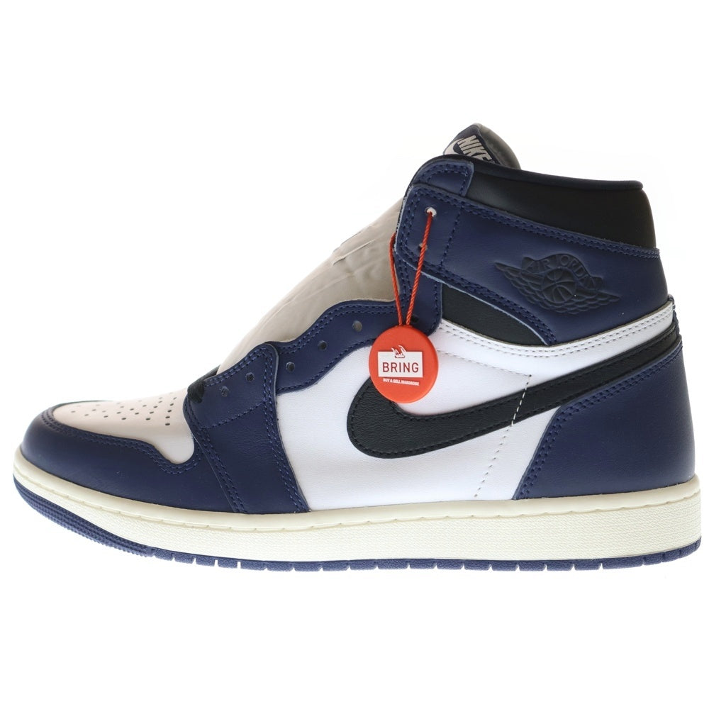 NIKE(ナイキ) AIR JORDAN 1 RETRO HIGH OG MIDNIGHT NAVY エア ジョーダン1 レトロ ミッドナイト ハイカットスニーカー ネイビー/ホワイト US10.5/28.5cm DZ5485-401