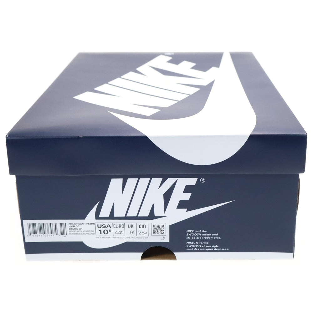 NIKE(ナイキ) AIR JORDAN 1 RETRO HIGH OG MIDNIGHT NAVY エア ジョーダン1 レトロ ミッドナイト ハイカットスニーカー ネイビー/ホワイト US10.5/28.5cm DZ5485-401