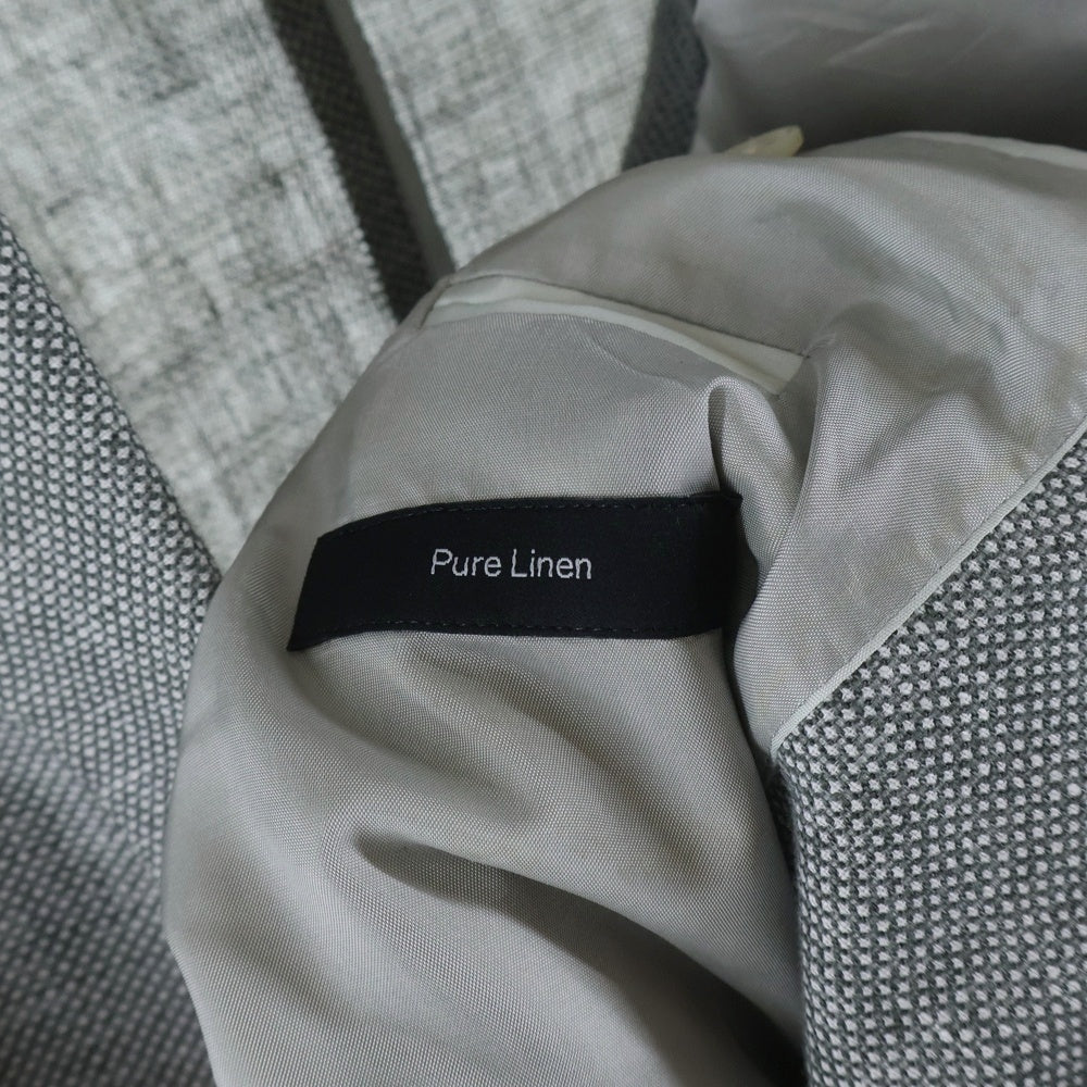 HUGO BOSS(ヒューゴボス) 2B ピュアリネン シングルテーラードジャケット グレー BBS16-225-04 サイズ 48