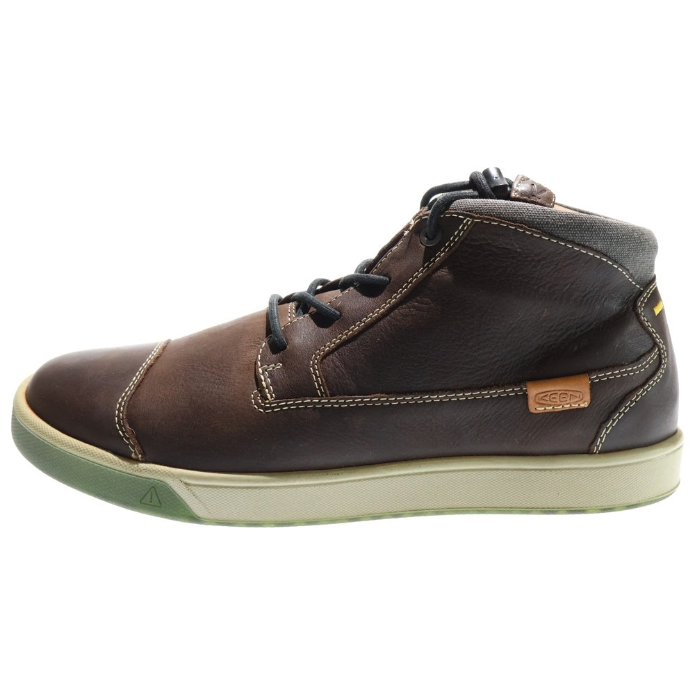 KEEN(キーン) GLENHAVEN MID グレンヘイヴェン レザー ミッドカットスニーカー ブラウン 1014761