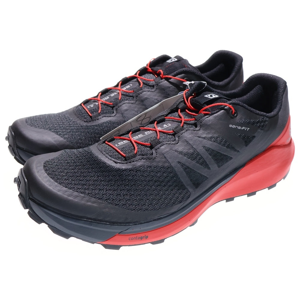 SALOMON(サロモン) SENSE RIDE 4 センス ライド メッシュ ローカットスニーカー ブラック/レッド US10/28cm 413781