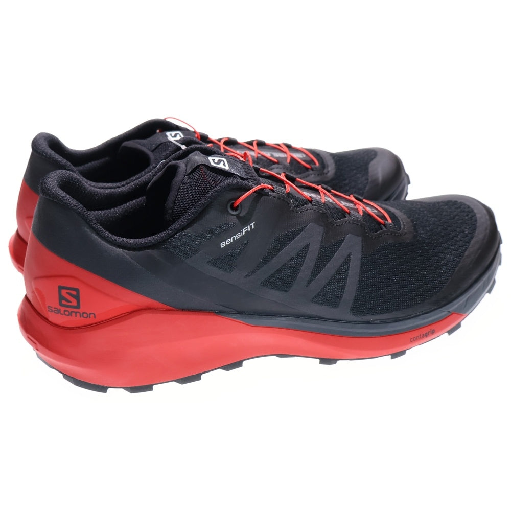 SALOMON(サロモン) SENSE RIDE 4 センス ライド メッシュ ローカットスニーカー ブラック/レッド US10/28cm 413781